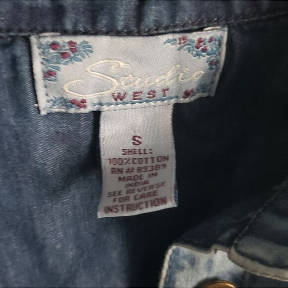 STUDIO WEST Denim Dress Size S - Picture 2 of 6